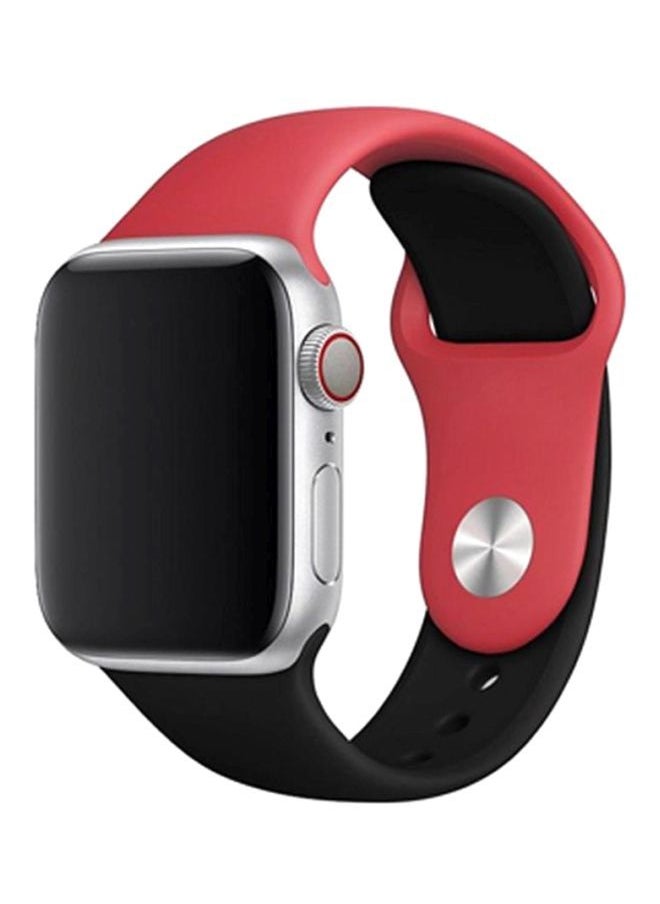 Generic - Replacement Band For Apple Watch Series 1/2/3/4 Red/Black - Image 1