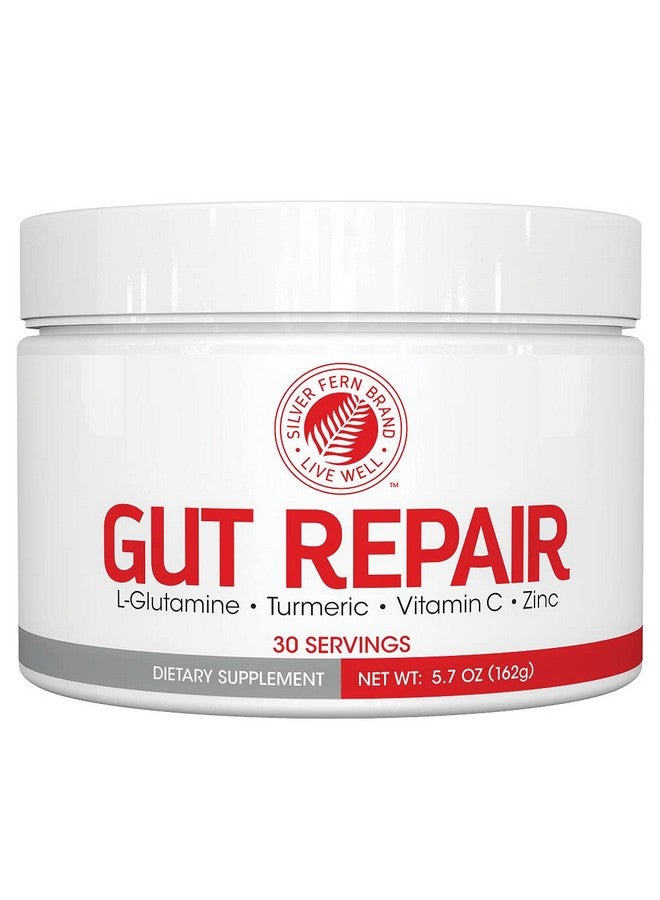 Silver Fern Gut Repair - Digestive Health Supplement Powder - L-Glutamine, Curcumin, Zinc & Ascorbic Acid (1 Tub - 30 Servings) - Image 1