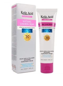 KOJIC ACID Collagen Whitening Sunscreen Cream 50ml Skin Care SPF 50 PA++ Waterproof Brightening  - Image 1