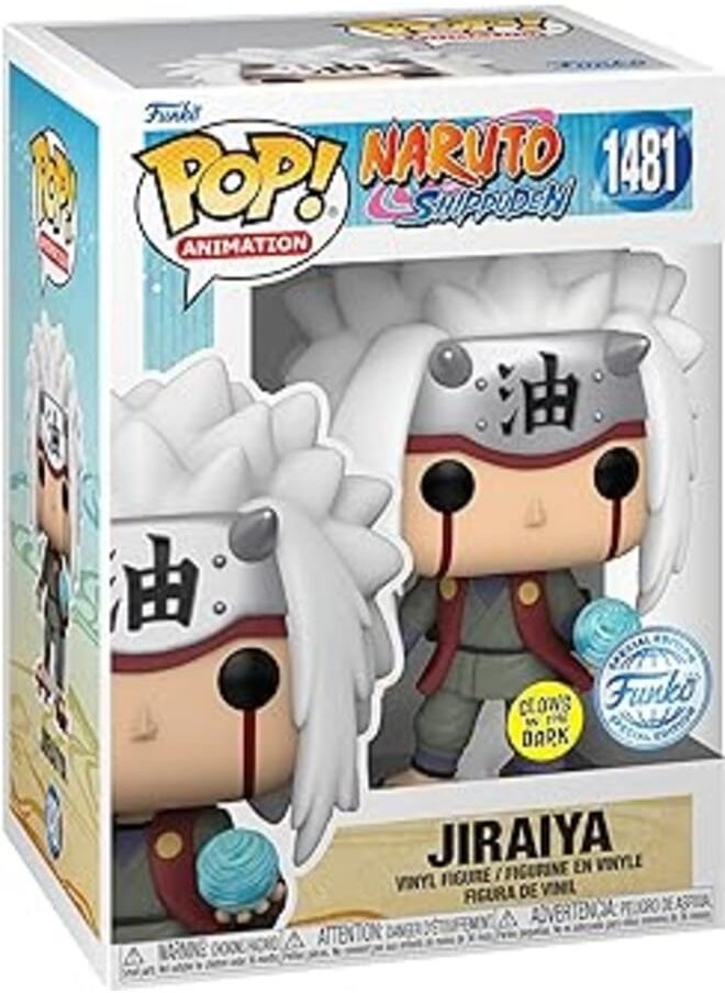 Funko - Funko Pop Animation: Naruto Shippuden - Jiraiya with Rasengan - Special Edition Multicolor Glow Exclusive #1481, Standard - Image 1
