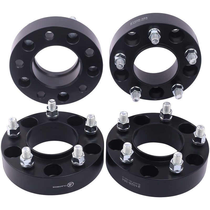 VLAOSCHI Black Forged 5x135 Hubcentric Wheel Spacers 15 Inch with 14x2 Studs Compatible with Ford Lincoln 5 Lug for 19972003 F150 19972002 Expedition 19982002 Navigator Pack of 4 - Image 3