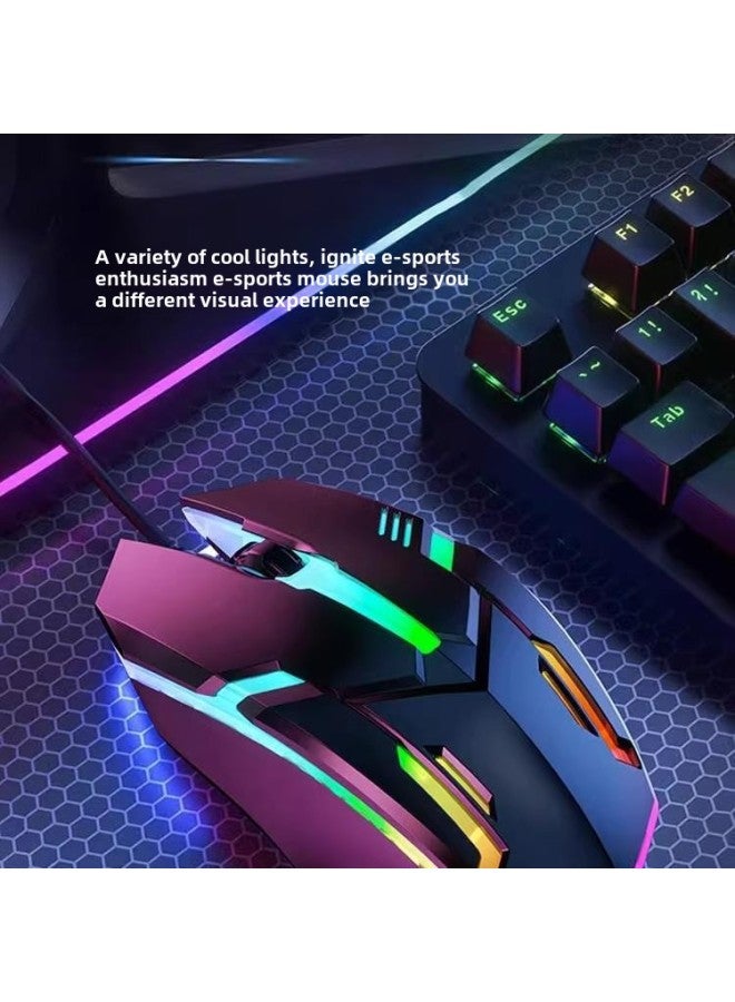 For Dell Mechanical Wired Mouse Gaming Desktop Computer Internet Cafe Special Notebook Office General-Color:Set Model-moonmu White  Mechanical Feel★Free Mouse Pad-Interface:Official Standard  - Image 3