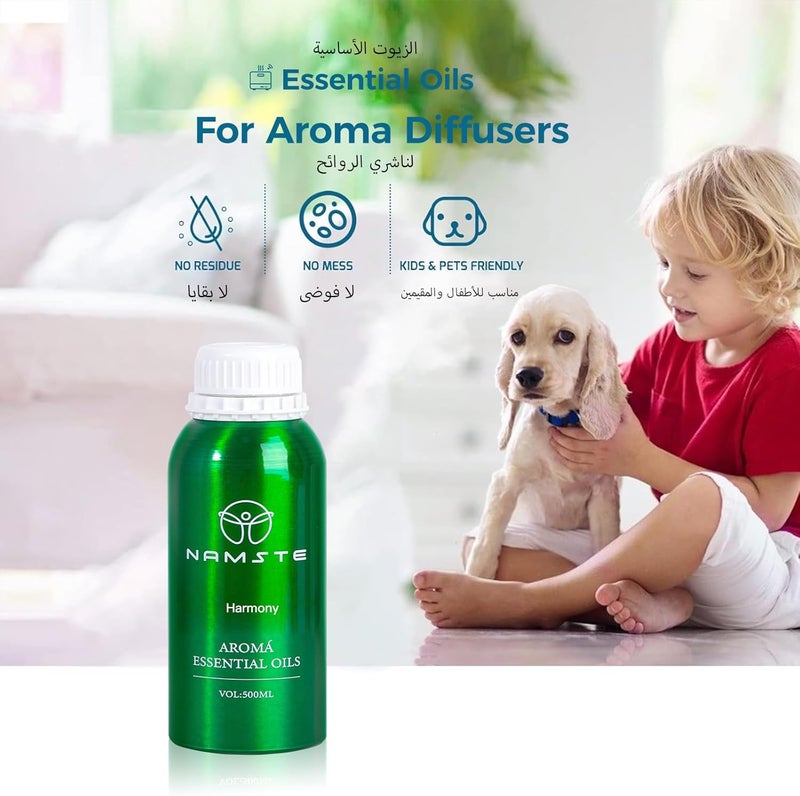 All-round unified build Aroma Essential Oil, 500ml Harmony Collection Scents Diffuser Oil, 100% Pure Natural Essential Oils, Blend of Rosemary, Cloves, Ambergris for Home Aroma Device Trendy widespread design - Image 5