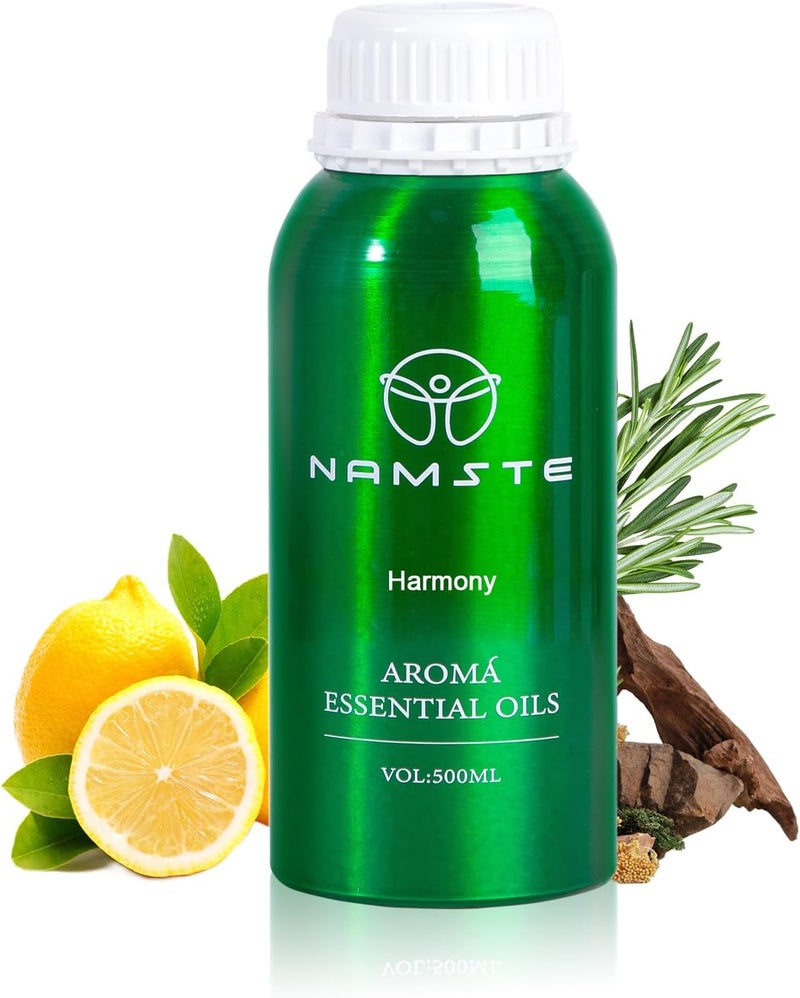 All-round unified build Aroma Essential Oil, 500ml Harmony Collection Scents Diffuser Oil, 100% Pure Natural Essential Oils, Blend of Rosemary, Cloves, Ambergris for Home Aroma Device Trendy widespread design - Image 1
