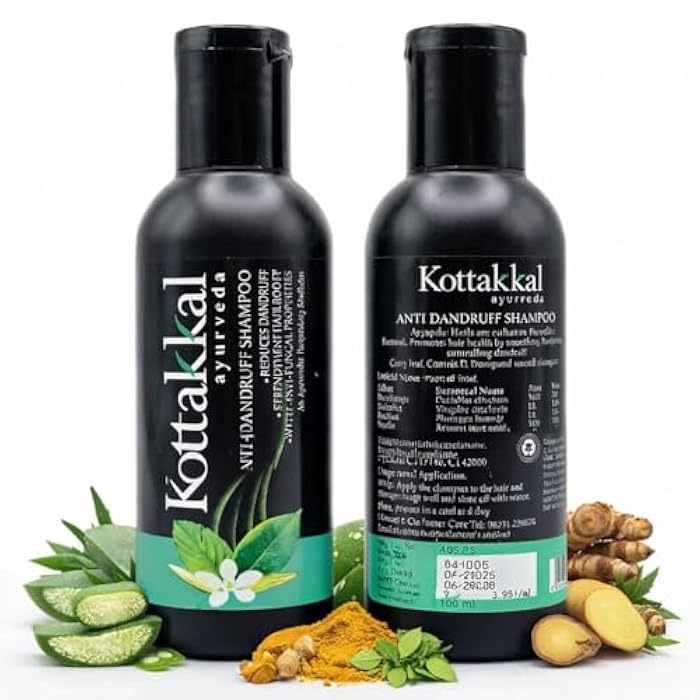 Ayurvedic Anti Dandruff Shampoo for Men & Women – Herbal Hair Nourishing Shampoo for Itchy Scalp, Flake Control, Strong & Healthy Hair – Daily Use 3.4 FL OZ - Image 3