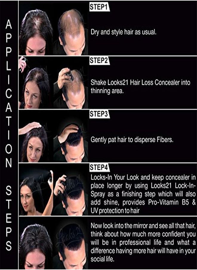 Looks21 - Hair Loss Concealer (12Gm / 0.42Oz Black) - Image 1
