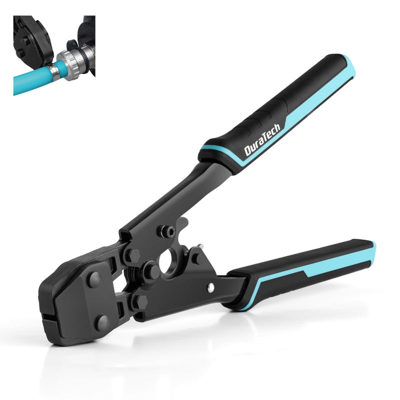 DURATECH Ratchet PEX Crimping Tool PEX Cinch Tool for Fastening Stainless Clamps from 38in to 1in Fits ASTM F2098 Clamps and 10mm Max Width Single Ear Clamps - Image 2
