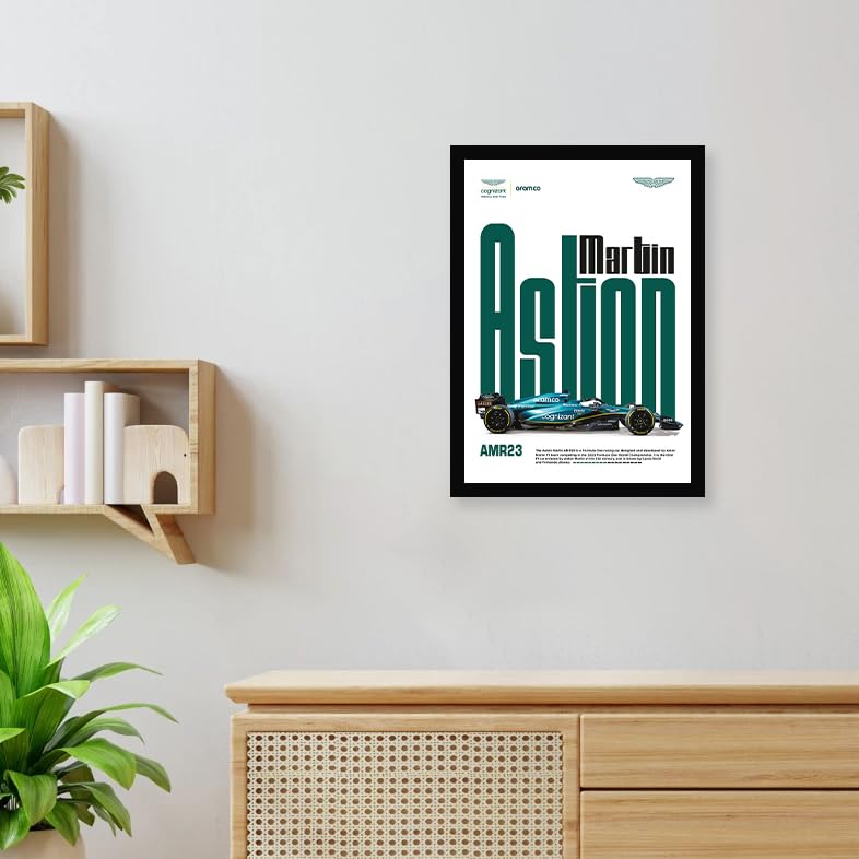 CodersParadise wood Aston Martin Wall Poster Frames|8x12 inch (A4 Size)|Hanging Wall Artwork Frames For Home Bedroom, Living Room and Walls Aesthetics|Framed Artworks, Rectangular, Multicolor - Image 2