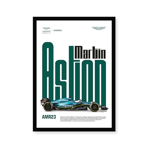 CodersParadise wood Aston Martin Wall Poster Frames|8x12 inch (A4 Size)|Hanging Wall Artwork Frames For Home Bedroom, Living Room and Walls Aesthetics|Framed Artworks, Rectangular, Multicolor - Image 1