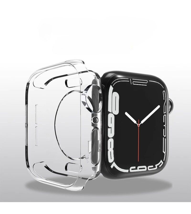 2 Pack TPU Hollow Round Hole Watch Case Transparent Anti Fall Fashion Casual Screen Protector For Apple Watch Series 9 8 7 41mm 40 42 44 45 46 49mm Series Ultra SE 11 10 6 5 4 Smartwatch Case Accessory - Image 2