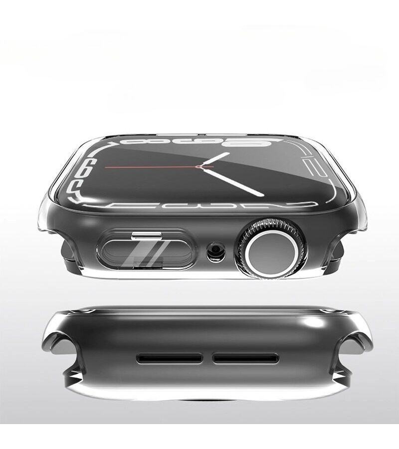 2 Pack TPU Hollow Round Hole Watch Case Transparent Anti Fall Fashion Casual Screen Protector For Apple Watch Series 9 8 7 41mm 40 42 44 45 46 49mm Series Ultra SE 11 10 6 5 4 Smartwatch Case Accessory - Image 3