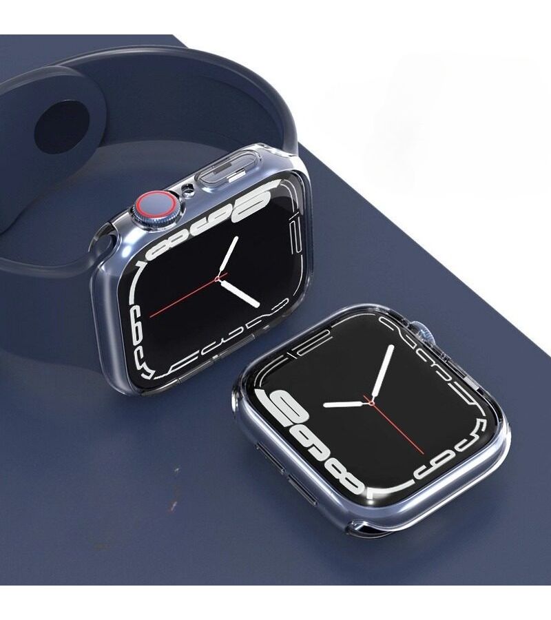 2 Pack TPU Hollow Round Hole Watch Case Transparent Anti Fall Fashion Casual Screen Protector For Apple Watch Series 9 8 7 41mm 40 42 44 45 46 49mm Series Ultra SE 11 10 6 5 4 Smartwatch Case Accessory - Image 4