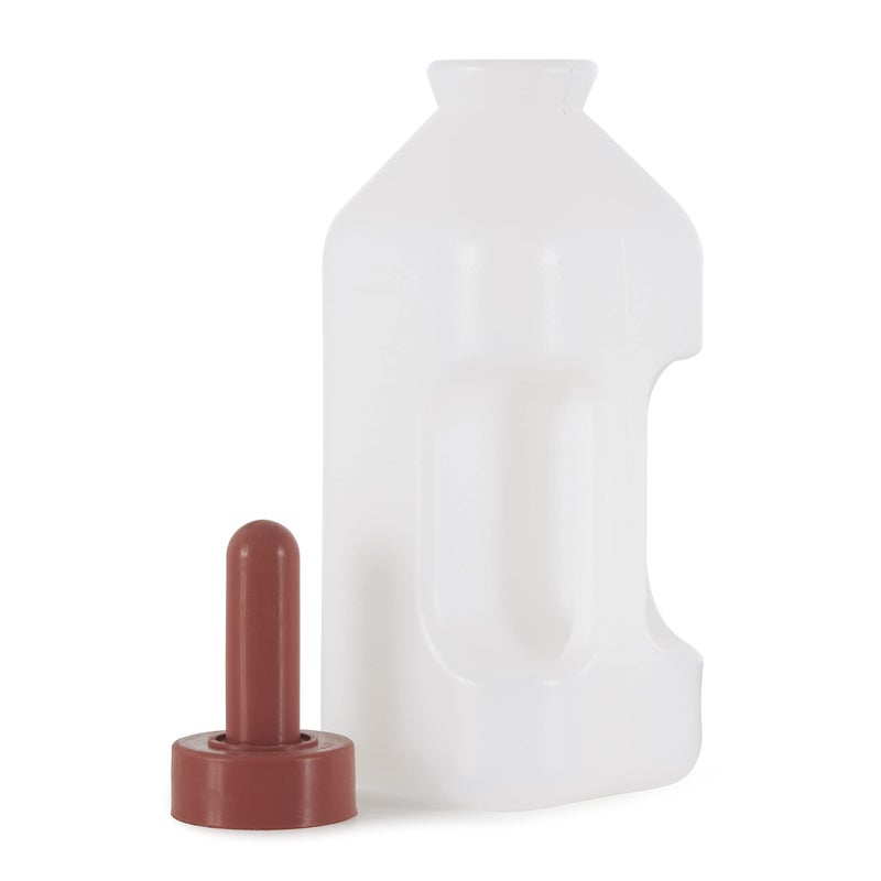 Tuff Stuff Products LBH2 2 Quart Push On Nipple Teat Cap 2 Quart Calf Milk Feeder Nursing Feeding Bottle with Hand Grip Handle - Image 5