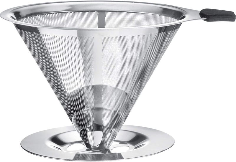 Westmark 24502260 Permanent Filter/Dripper Coffee with Cup Holder, Brazilia, Attachment Surface 10 cm, 18/8 Stainless Steel - Image 1