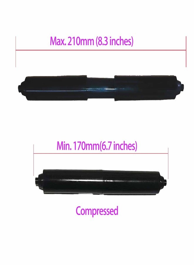 TR TOP RIVER Extra-Long Toilet Paper Holder for Big Rolls | 3 pcs in 1 Bag (Black) - Image 3