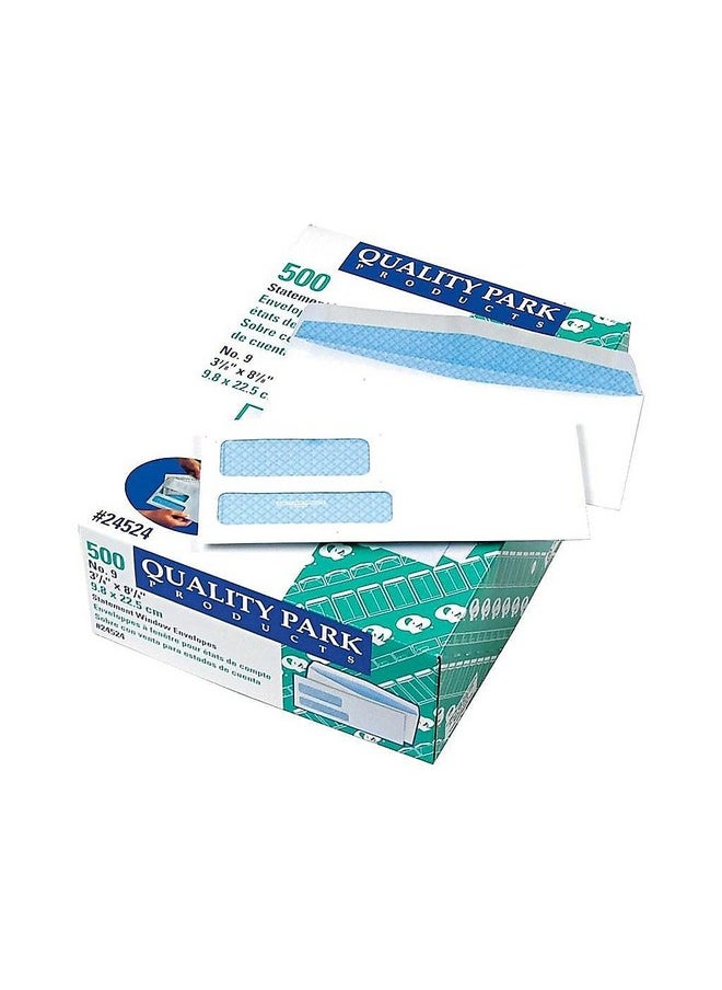 Quality Park - Doublewindow Envelopes 9 3 7/8X 8 7/8 White Box Of 500 - Image 1