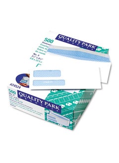 Quality Park Doublewindow Envelopes 9 3 7/8X 8 7/8 White Box Of 500  - Image 1