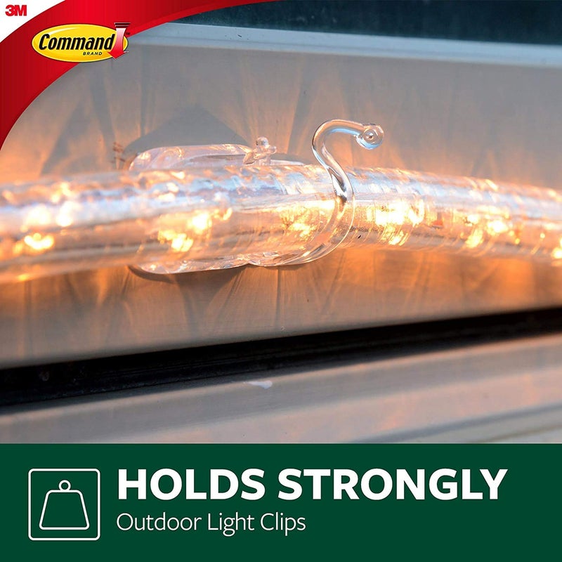 كوماند Command Command Outdoor Rope Light Clips مع شرائح الرغوة Clear 3 Pack 36 Clips Total (17301clraw-ES) - Image 4