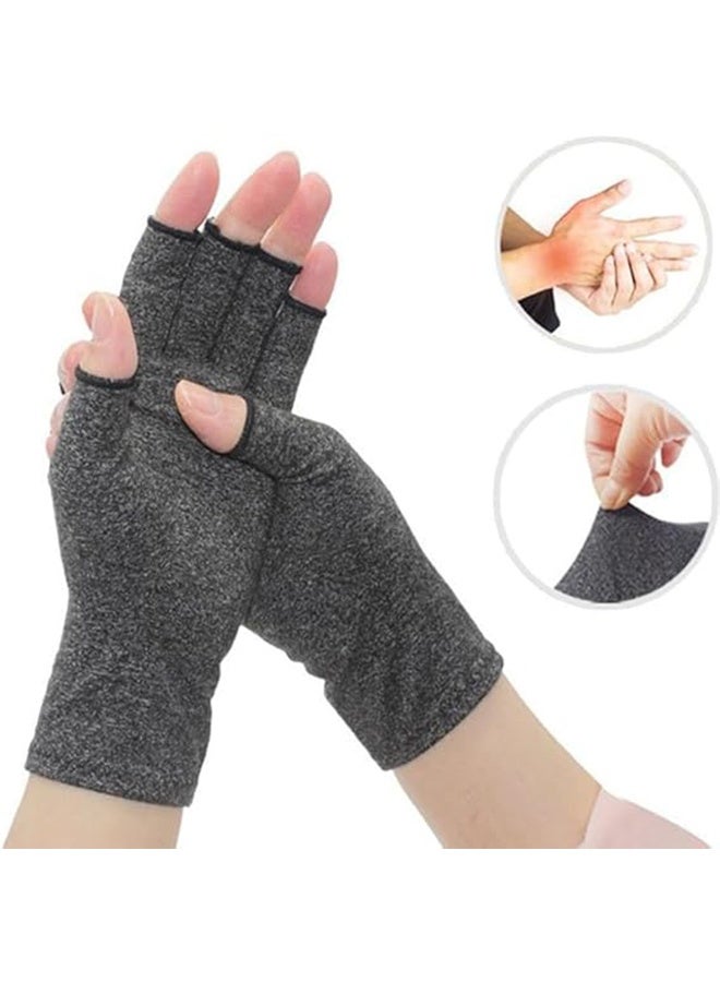 YJ High-Quality Bamboo Gloves, Compressed Bamboo Arthritis Gloves, Women and Men’s Gloves, Fingerless Design, Breathable Fabric - Image 3