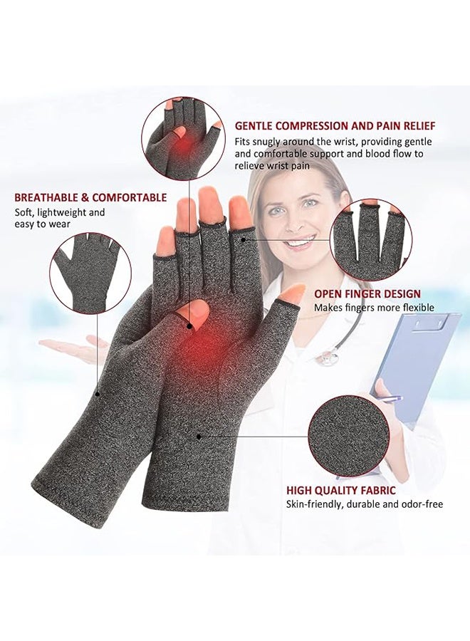 YJ High-Quality Bamboo Gloves, Compressed Bamboo Arthritis Gloves, Women and Men’s Gloves, Fingerless Design, Breathable Fabric - Image 4