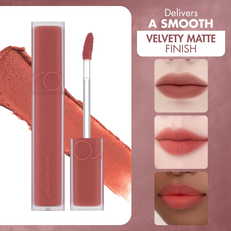 rom&nd BLUR FUDGE TINT 01 POMELOCO | K-Beauty Velvety Matte Lip Stain | Smooth, Non-Drying, Buildable Coral Flush | Effortless Blurred Effect for Warm Tones - Image 5