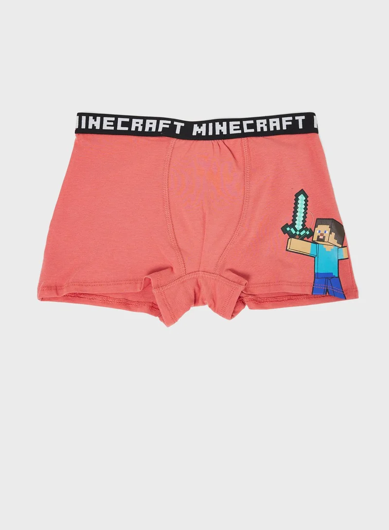 MINECRAFT Minecraft Boys Pack Of 2 Boxer