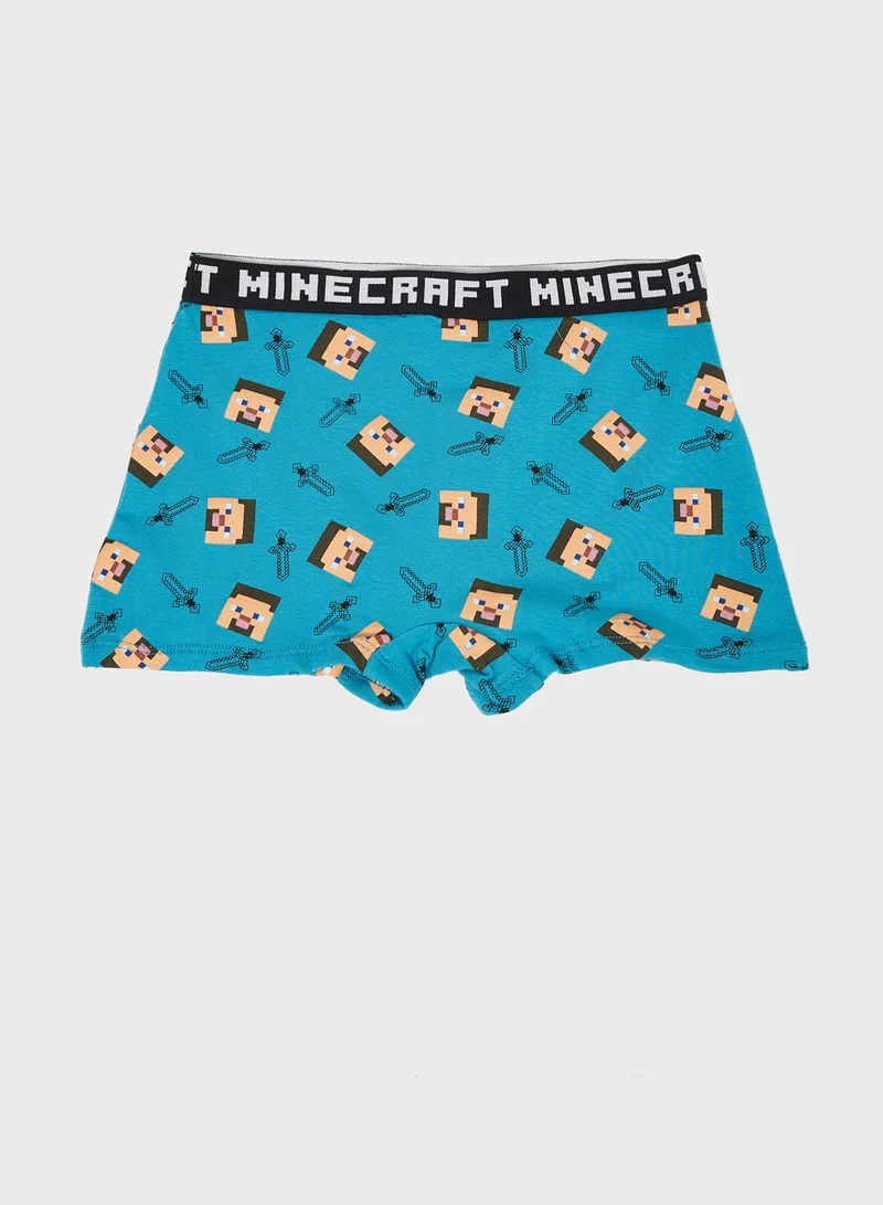 MINECRAFT Minecraft Boys Pack Of 2 Boxer