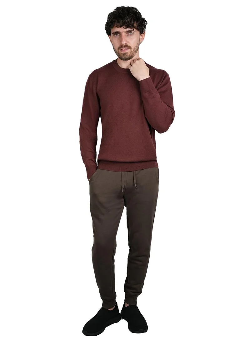 GIORDANO Men's Relaxed Fit Crew Neck Wool Blend Pullover