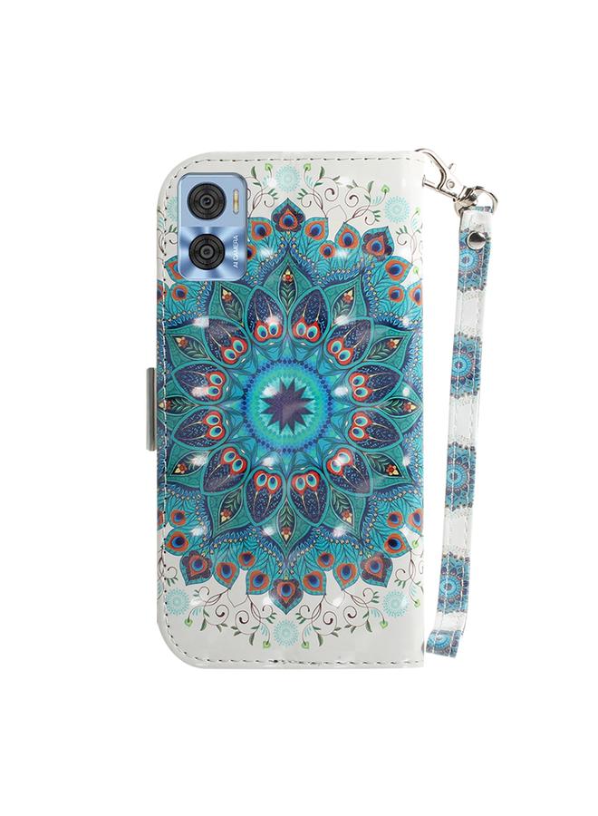 اس-توب جراب لهاتف Motorola Moto E22/E22i، جراب جلدي ثلاثي الأبعاد ملون قابل للطي أفقيًا - Image 3