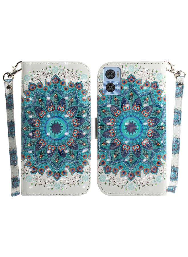 اس-توب جراب لهاتف Motorola Moto E22/E22i، جراب جلدي ثلاثي الأبعاد ملون قابل للطي أفقيًا - Image 1