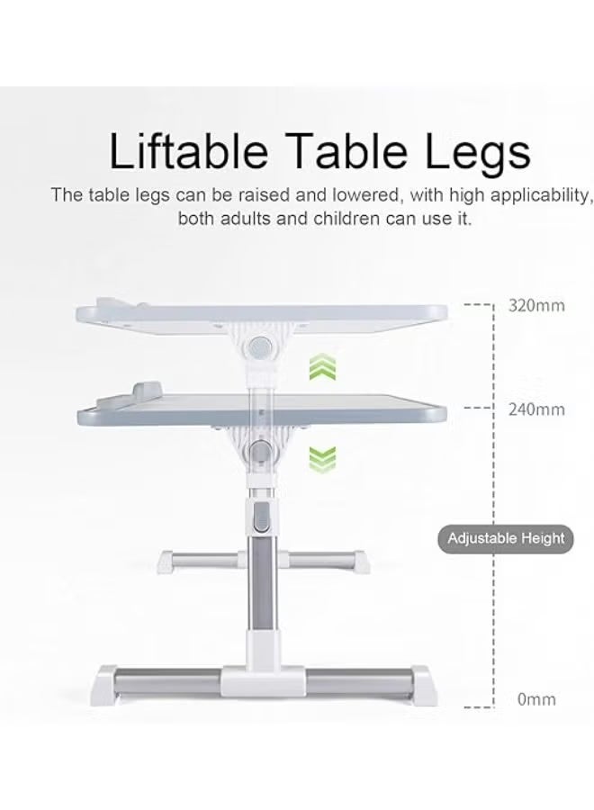 Adjustable Foldable Laptop Bed Table with Cooling Fan, Portable Lap Desk for Working, Studying, Writing, Gaming & Eating - Image 1