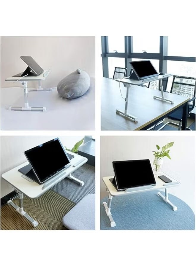 Adjustable Foldable Laptop Bed Table with Cooling Fan, Portable Lap Desk for Working, Studying, Writing, Gaming & Eating - Image 3