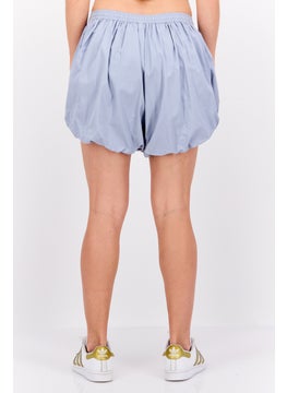 In the style Women Solid Basic Short, Slate Blue  - Image 4