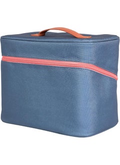 Erin Condren Erin Condren Medium Organizer Case, Stylish Sapphire Multi-Purpose Travel Case, Removable Dividers and Sturdy Vegan Leather Handle, Carry Toiletries, Makeup, Jewelry and More 