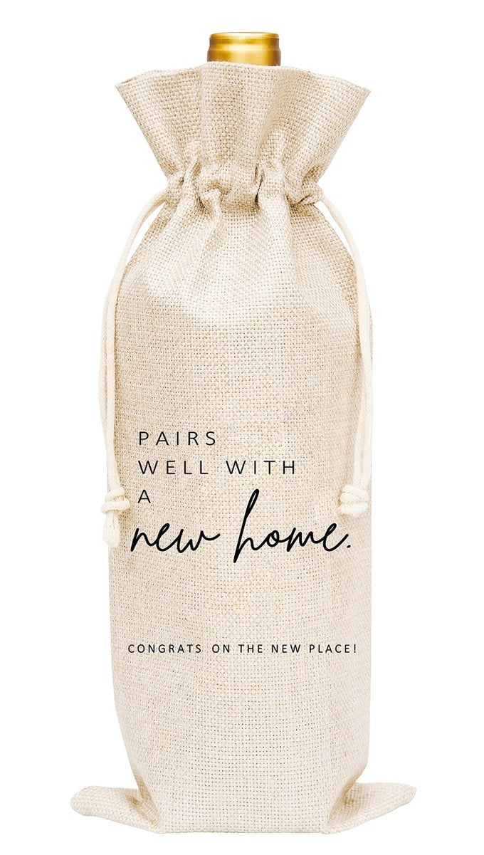 HOUSEWARMING WINE GIFT BAGS NEW HOME WINE BAG FOR FRIENDS CLIENT GIFT FROM REALTORS 1 PC BAG A47