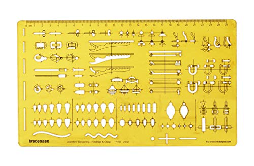 Traceease Jewelry Finding Clasp Settings Templates Drafting Tools Jewellery Designing Stencils - Image 1