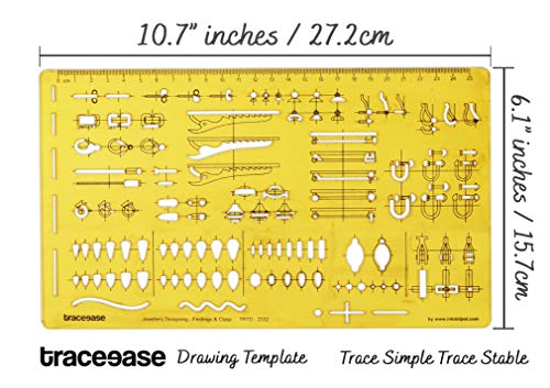 Traceease Jewelry Finding Clasp Settings Templates Drafting Tools Jewellery Designing Stencils - Image 3