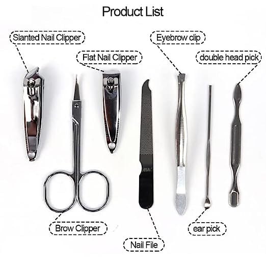 RIVUGJA 7 in 1 Manicure set Professional Stainless Steel Nail Clipper Kit Finger Plier Nails art Pedicure Toe Nail Tools SetSpecially Design for Kids - Image 2