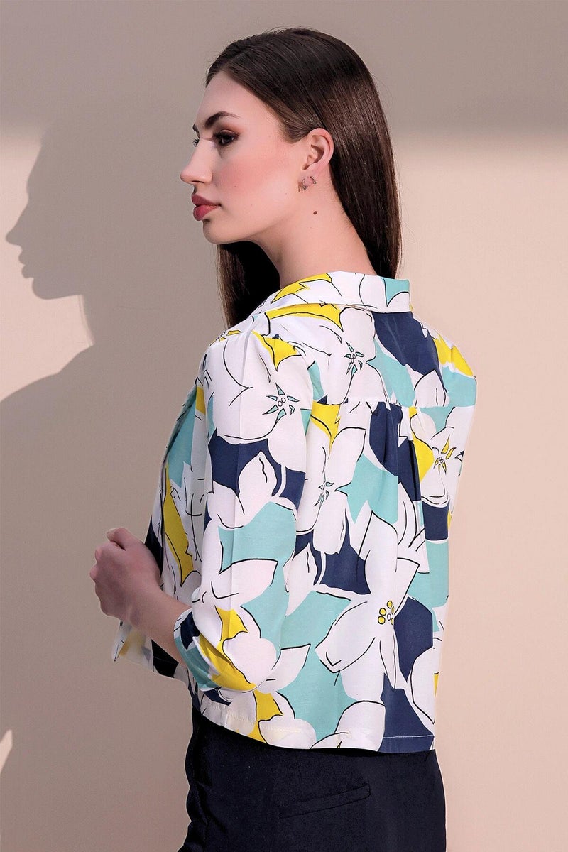 Weshaya Jacket Women Yellow-Dark blue - Image 3