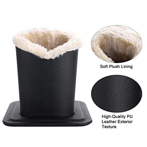 Siveit Eyeglass Holders, PU Leather Eyeglass Holder Stands with Soft Plush Lining - 2 Packs (Black, 1 Pack, 2 Slots) - Image 5