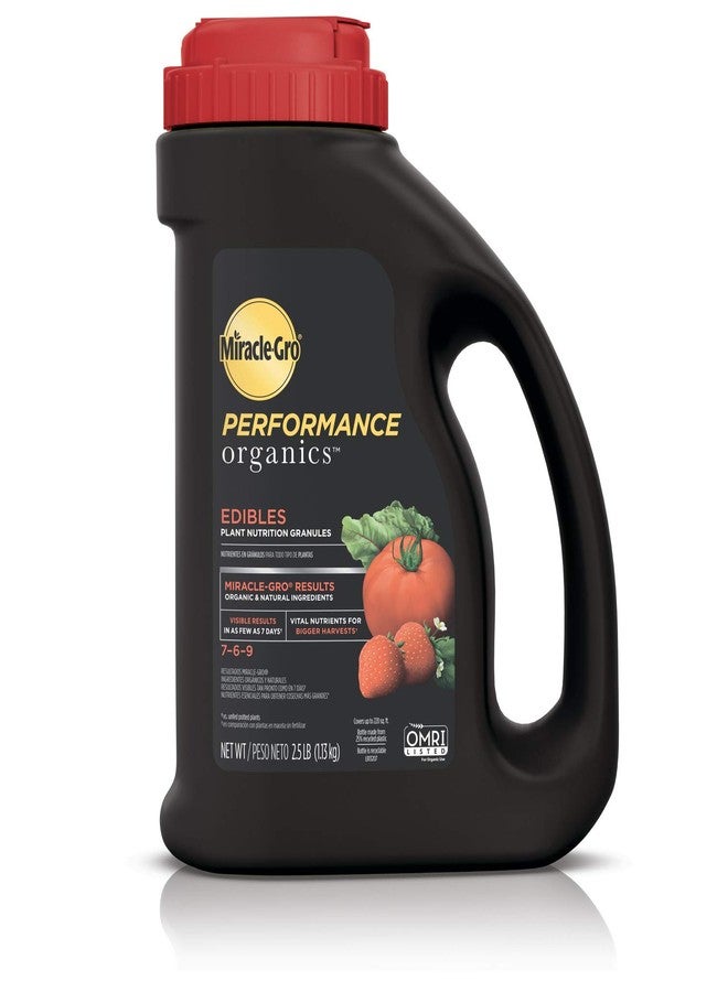 Miracle-Gro Performance Organics Edibles Plant Nutrition Granules - Plant Food with Natural & Organic Ingredients, for Tomatoes, Vegetables, Herbs and Fruits, 2.5 lbs. - Image 1