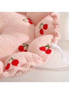 A.M Cat Beds for Indoor Cats - Anti-Anxiety Flower Cuddler Warming Cozy Soft Round Bed, Cozy Soft Plush Cushion Bed for Small Medium Dogs and Cats Pink L  - Image 5