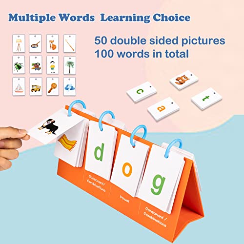 Alened Sight Words Flash Cards for Kindergarten Phonics Flash Cards CVC Word Games Pocket Chart Classroom Learning Activities Phonics Games for Reading Speech Therapy Materials for Kids - Image 5