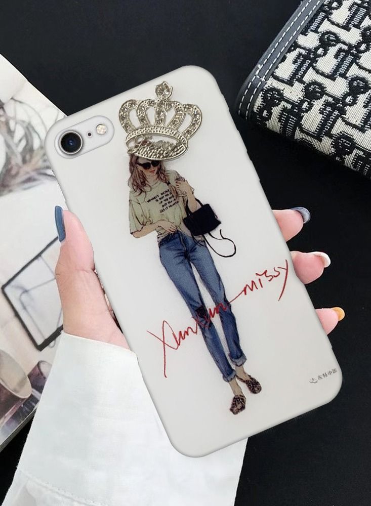 iPhone 7/8/SE 2020/SE 2022 Girl Design Case Fashionable Stylish Shockproof Cover 4.7 inch Design 3 - Image 1