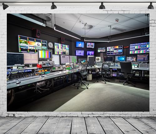 BELECO Fabric News Studio Backdrop Virtual Media Newsroom TV Show Background Broadcast Video YouTube Photoshoot Studio Booth Prop - Image 3