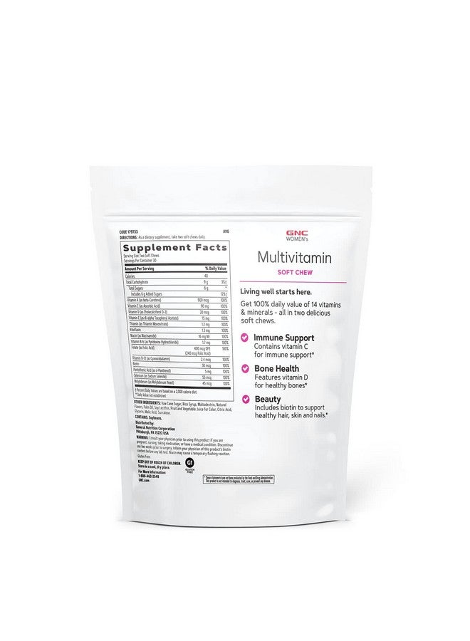 GNC Womens Multivitamin Soft Chew Mixed Fruit - Image 3