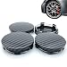 ijuicy 4 PCS Wheel Center Caps Wheel Hub Caps Modification Decoration ABS RustProof Durable Snapin Center Caps for Rims Carbon Fiber Black - Image 2