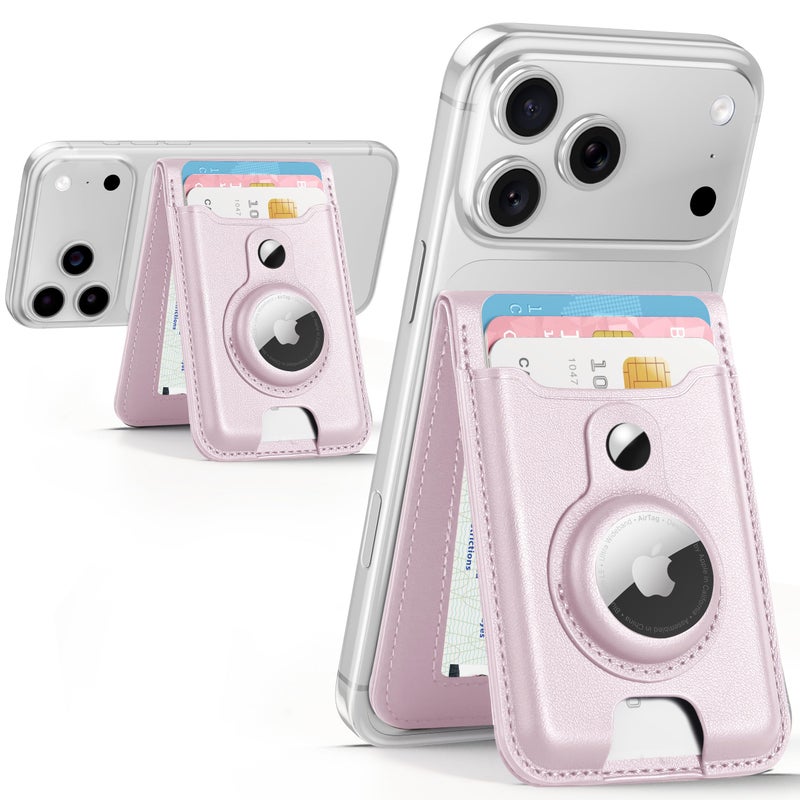 HiWe for MagSafe Wallet with AirTag Holder 6Card Holder RFID Blocking Strong Magnet for iPhone 1217 Series ID Window - Image 2