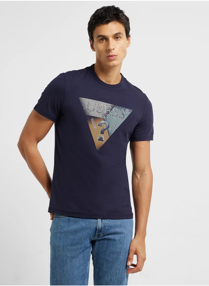 جس Short Sleeve Crew Neck T-Shirt