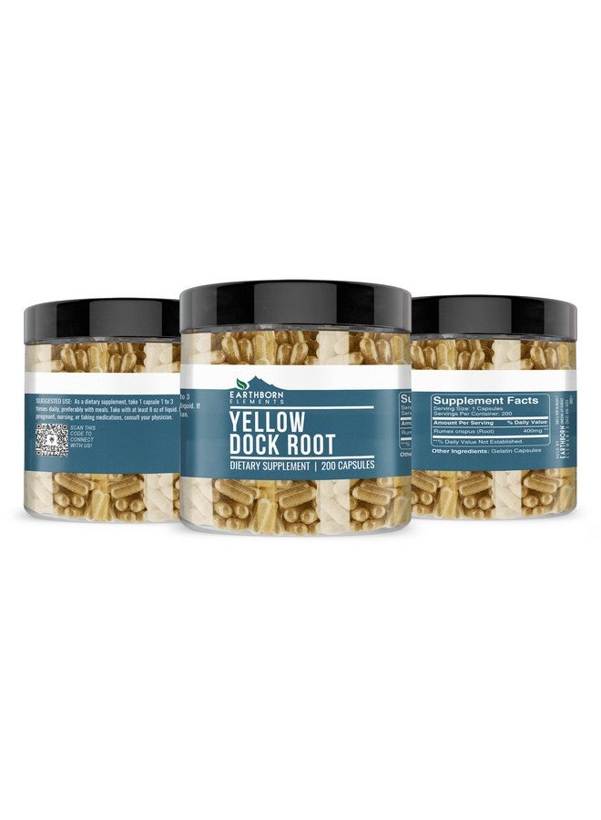 Earthborn Elements Yellow Dock Root 200 Capsules, Pure & Undiluted, No Additives - Image 2